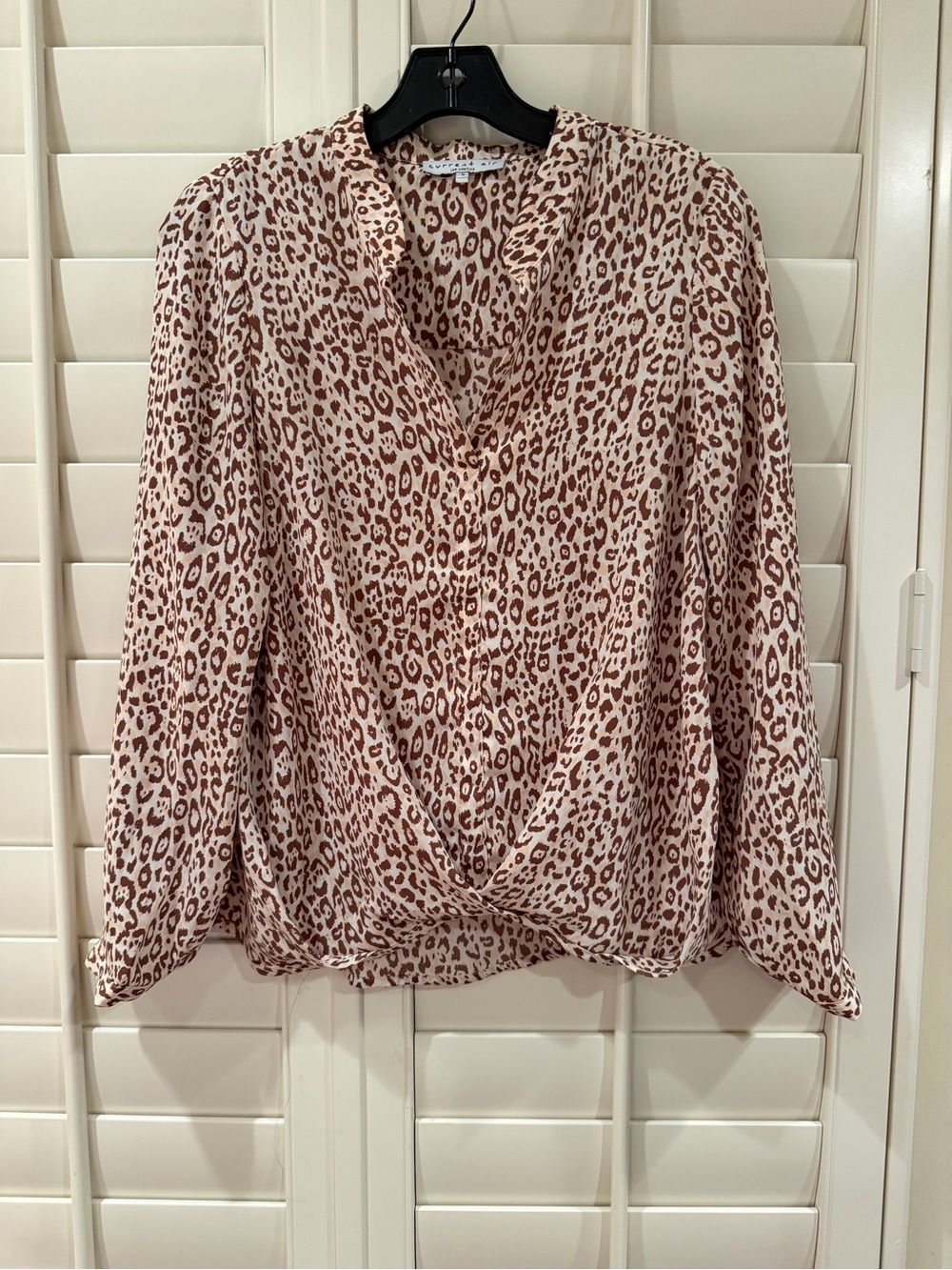 Current Air Animal Print Blouse, size Small